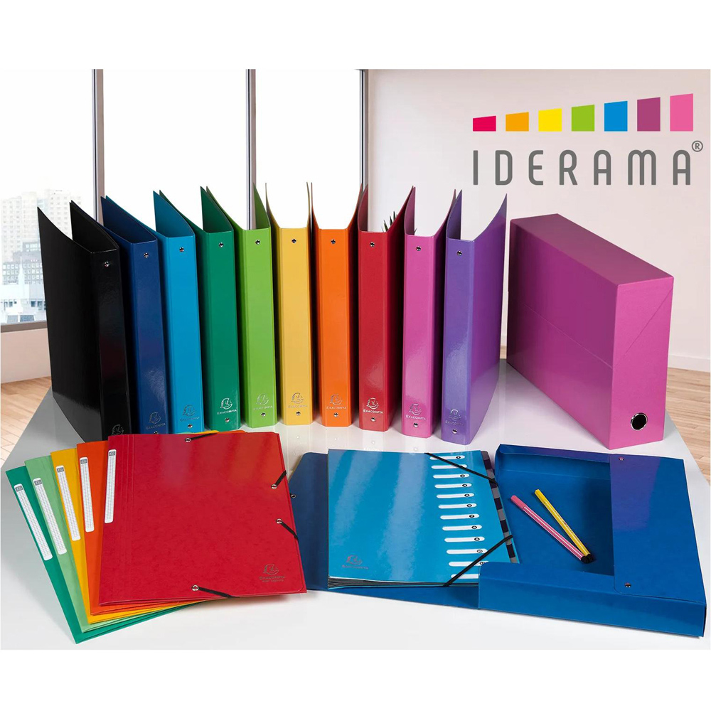 Exacompta Iderama PremTouch A4 Anise Green Lever Arch File 10 Pack Image 7