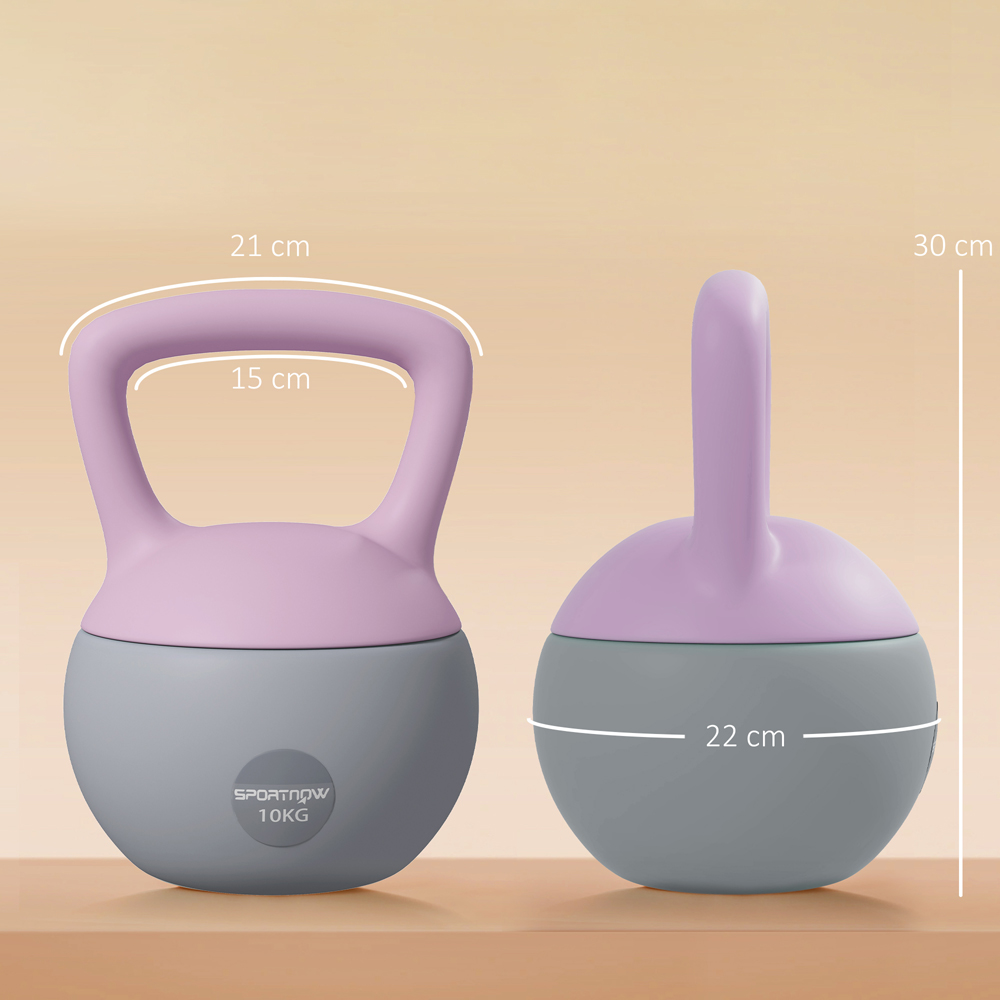 SPORTNOW Purple and Grey Kettlebell 10kg Image 9
