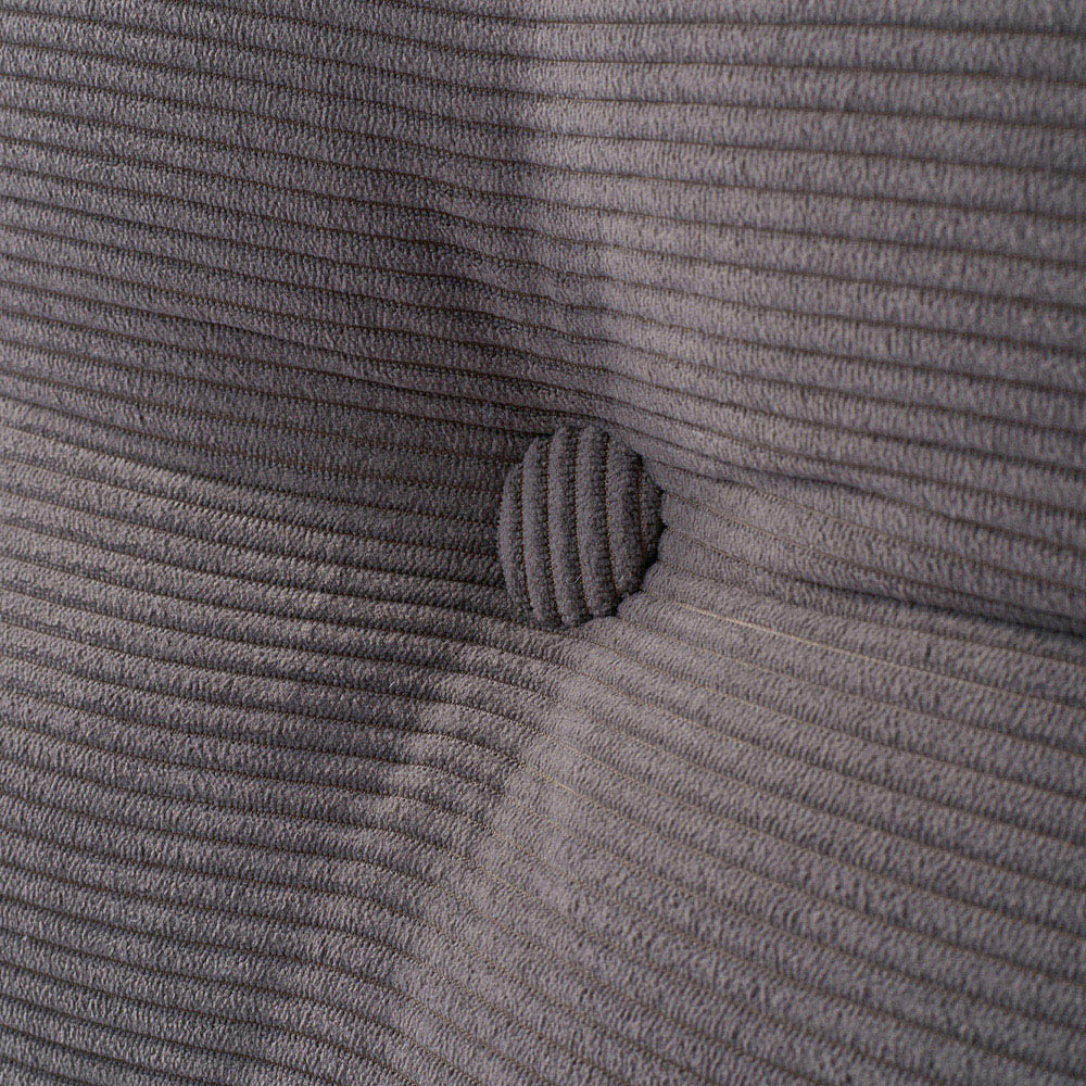 Living and Home Dark Grey Corduroy Wedge Headboard Pillow with Side Pocket 180 x 50cm Image 4