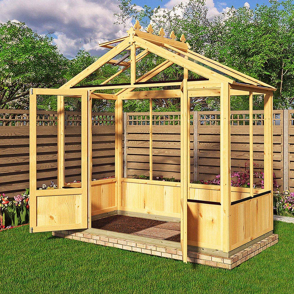 Shire Holkham 8 x 4ft Glazed Toughened Glass Greenhouse Image 4