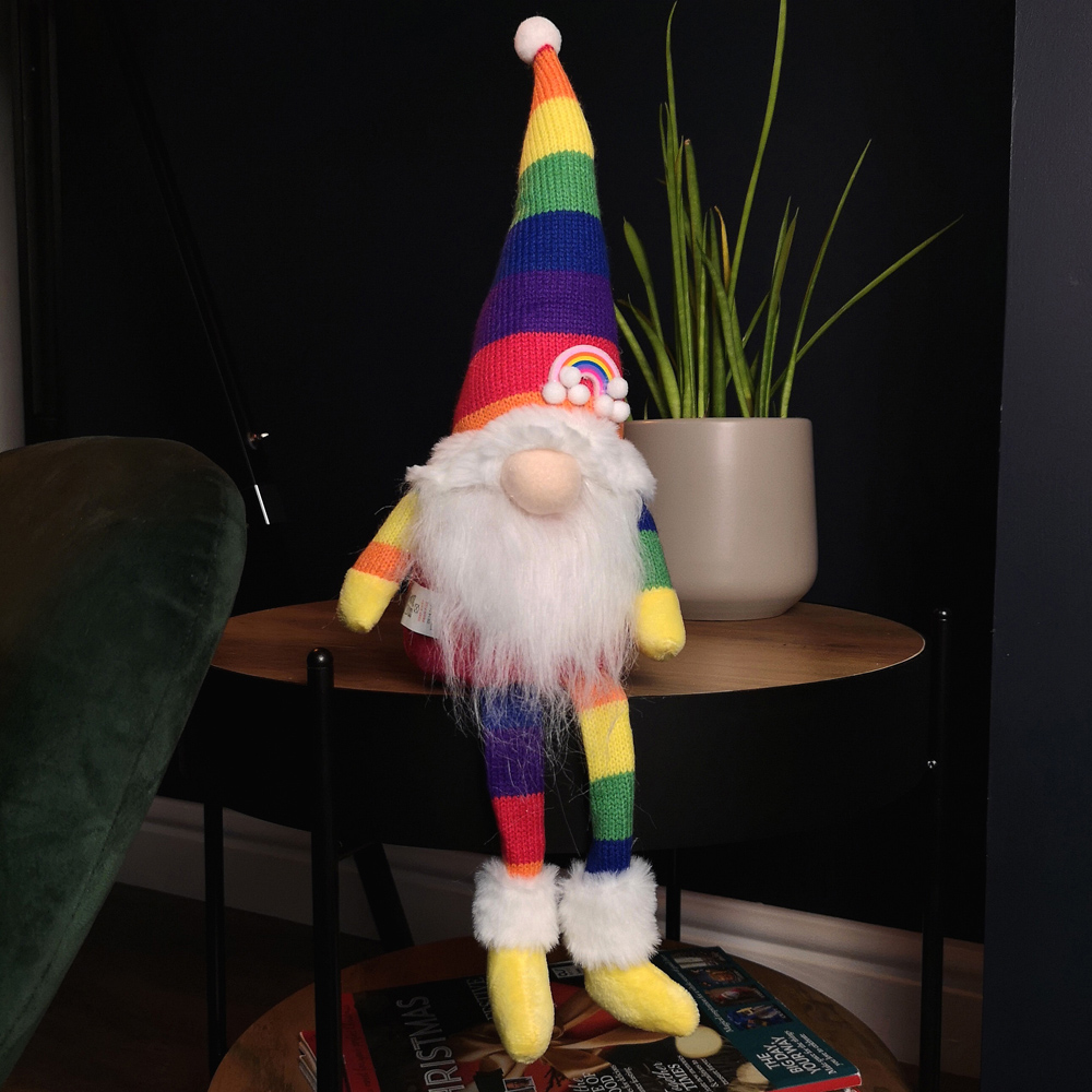 Samuel Alexander Rainbow Plush Seating Gonk Christmas Decoration 47cm Image 2