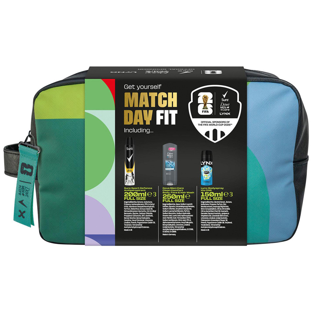 Sure FIFA Match Day Fit Bodywash and Bodyspray with Wash Bag Gift Set for Him 3 Pack Image 5