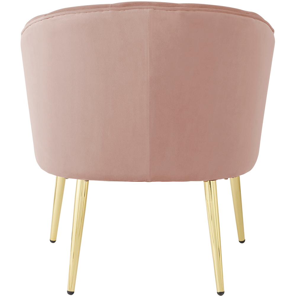 GFW Pettine Blush Pink Plush Fabric Accent Chair Image 4