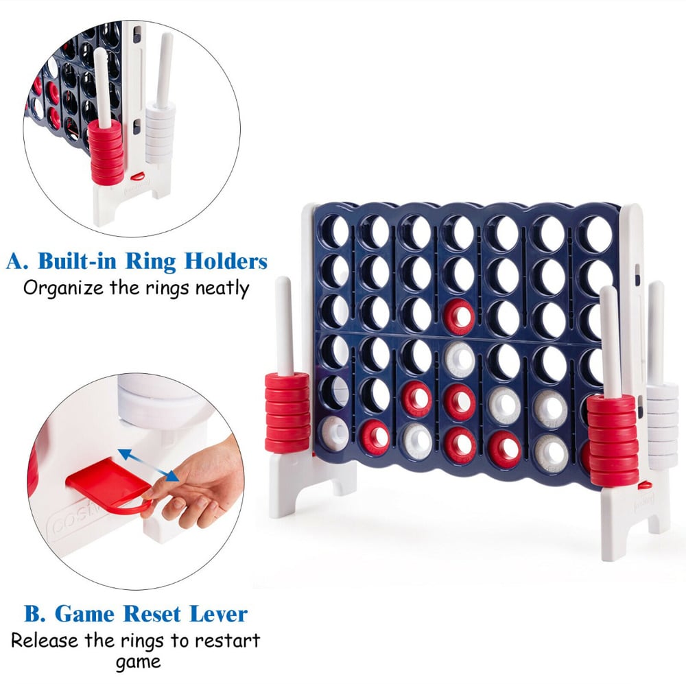 Costway Dark Blue Giant 42 Jumbo Ring Game Set Image 8