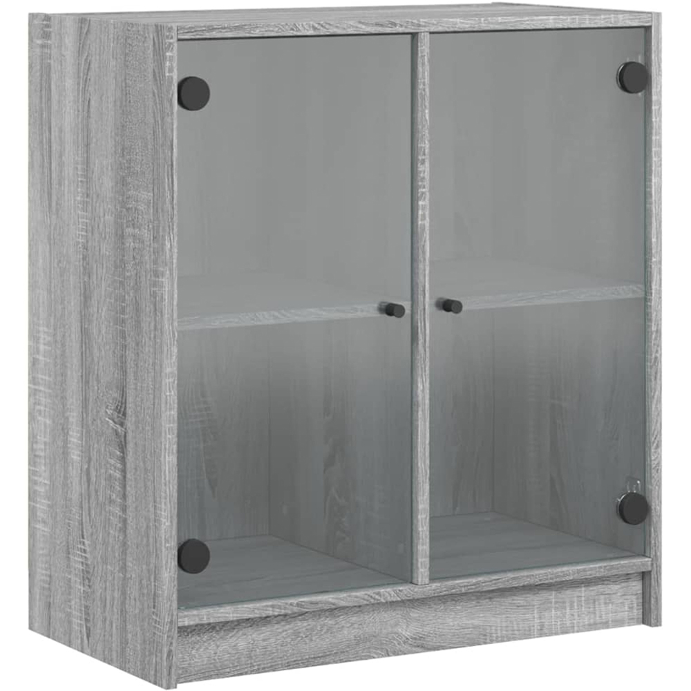 vidaXL 2 Door Grey Side Cabinet Image 2