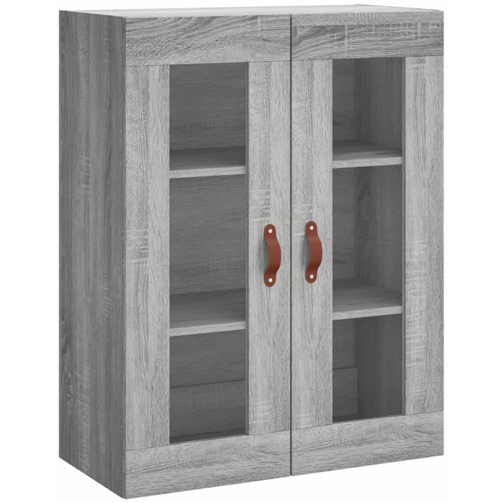 vidaXL 3 Glass Door 3 Drawer Grey Sonoma Highboard Image 5