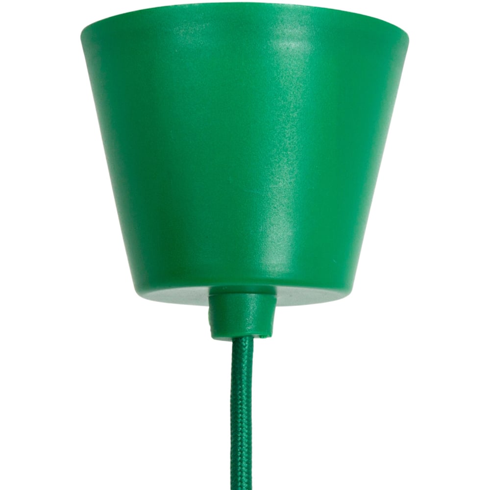Happy Homewares Vintage Designer Green Silicone Pendant Light with Braided Fabric Cable Image 3