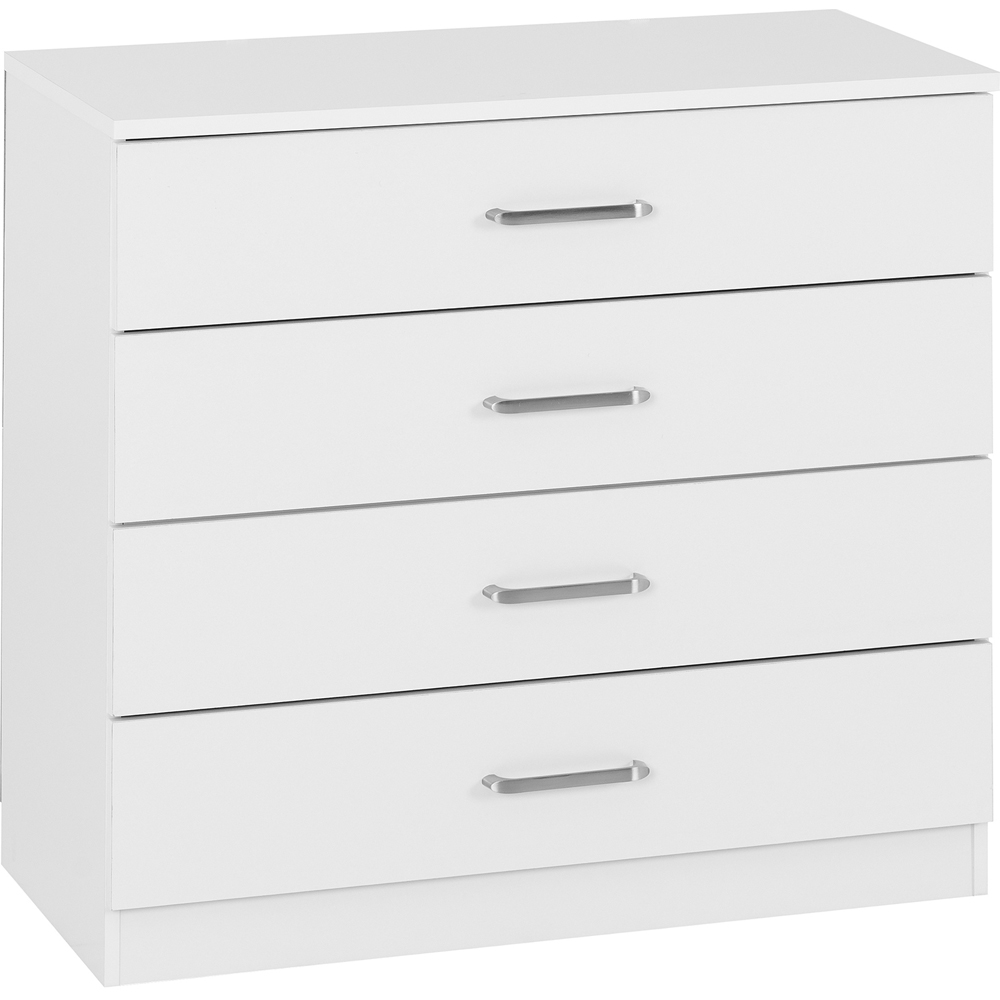Seconique Dakota 4 Drawer White Storage Chest Image 2