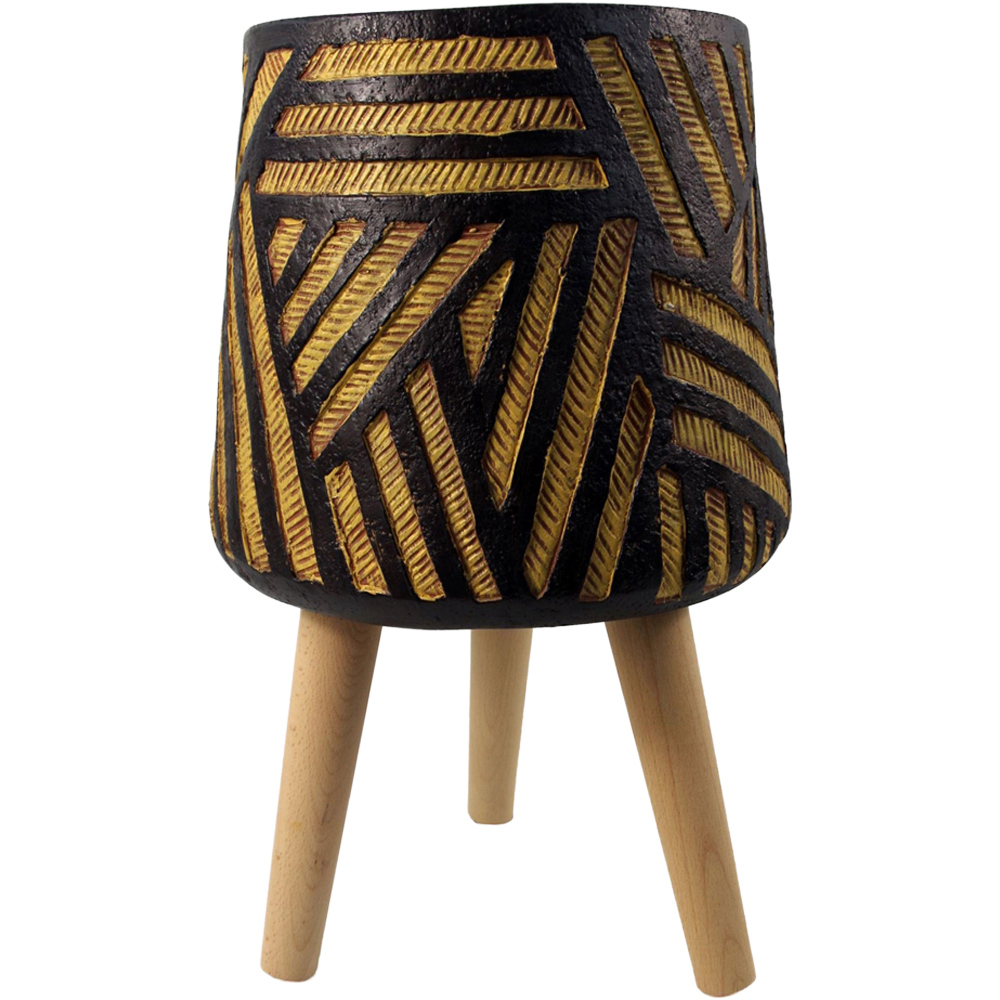 Leaf Bali Fibreglass Composite Indoor Planter with Legs 45 x 28cm Image 1