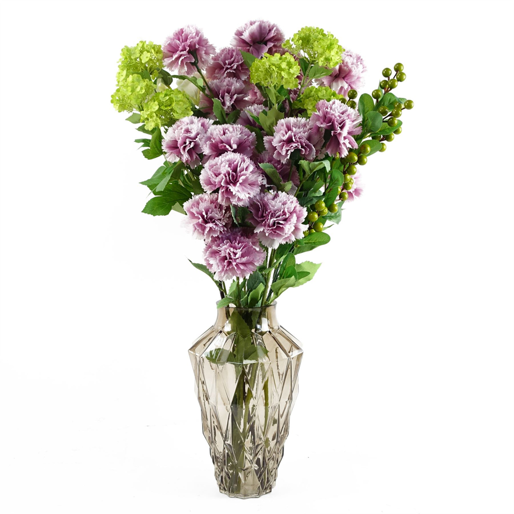 Leaf Pink Carnation Single Stem Artificial Flower 2.3ft 6 Pack Image 6