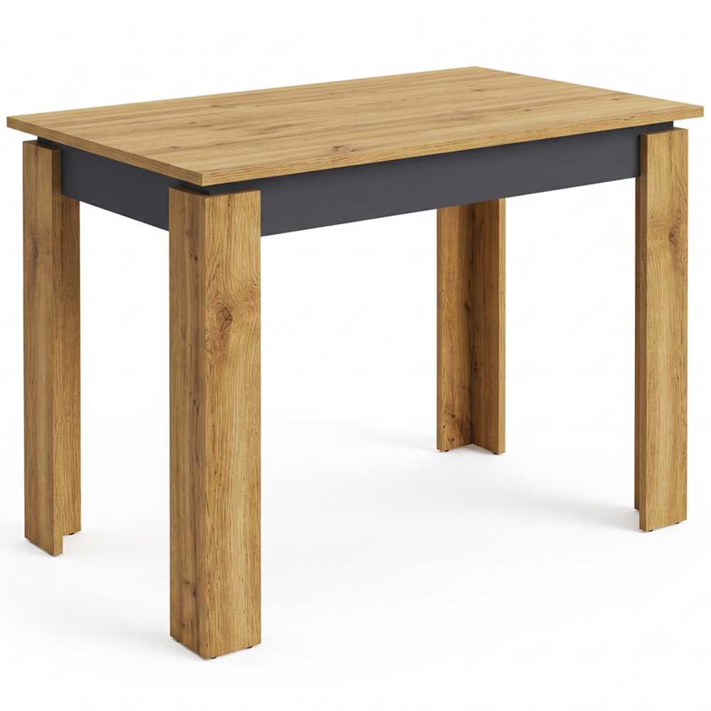 Shefa Line Home 110 2 Seater Gold Craft Oak and Anthracite Dining Table Image 2
