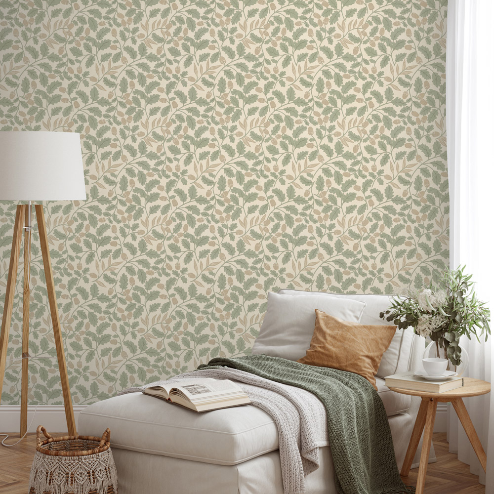 Arthouse Acorn Trail Sage Wallpaper Image 3