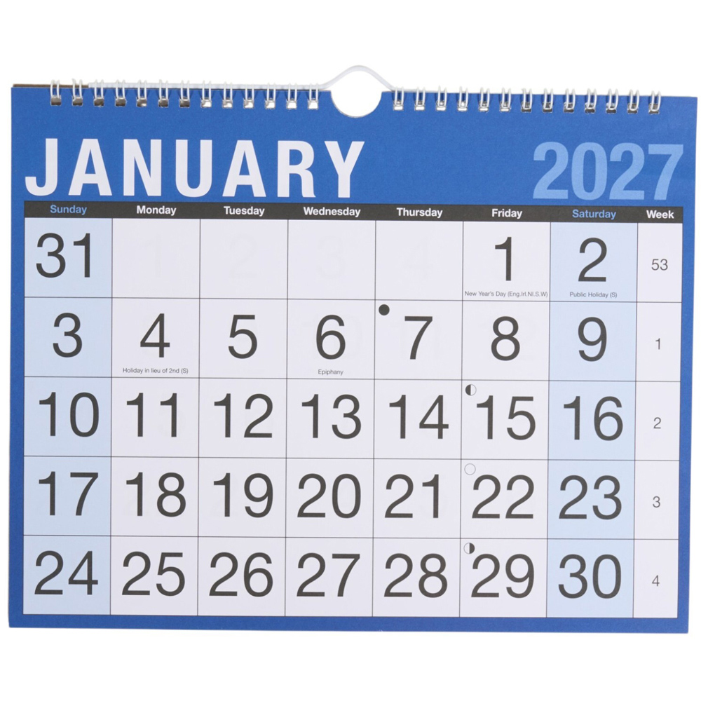 2027 Navy Easy View Monthly Planner Image 3