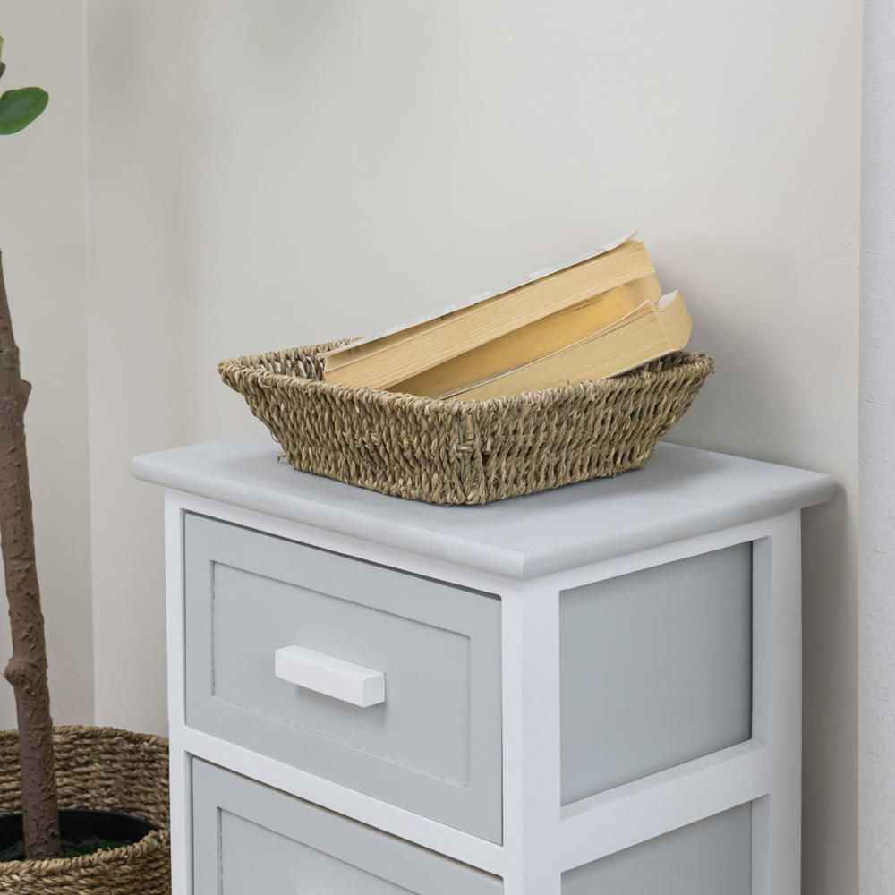 JVL Seagrass Square Tapered Tray Image 7