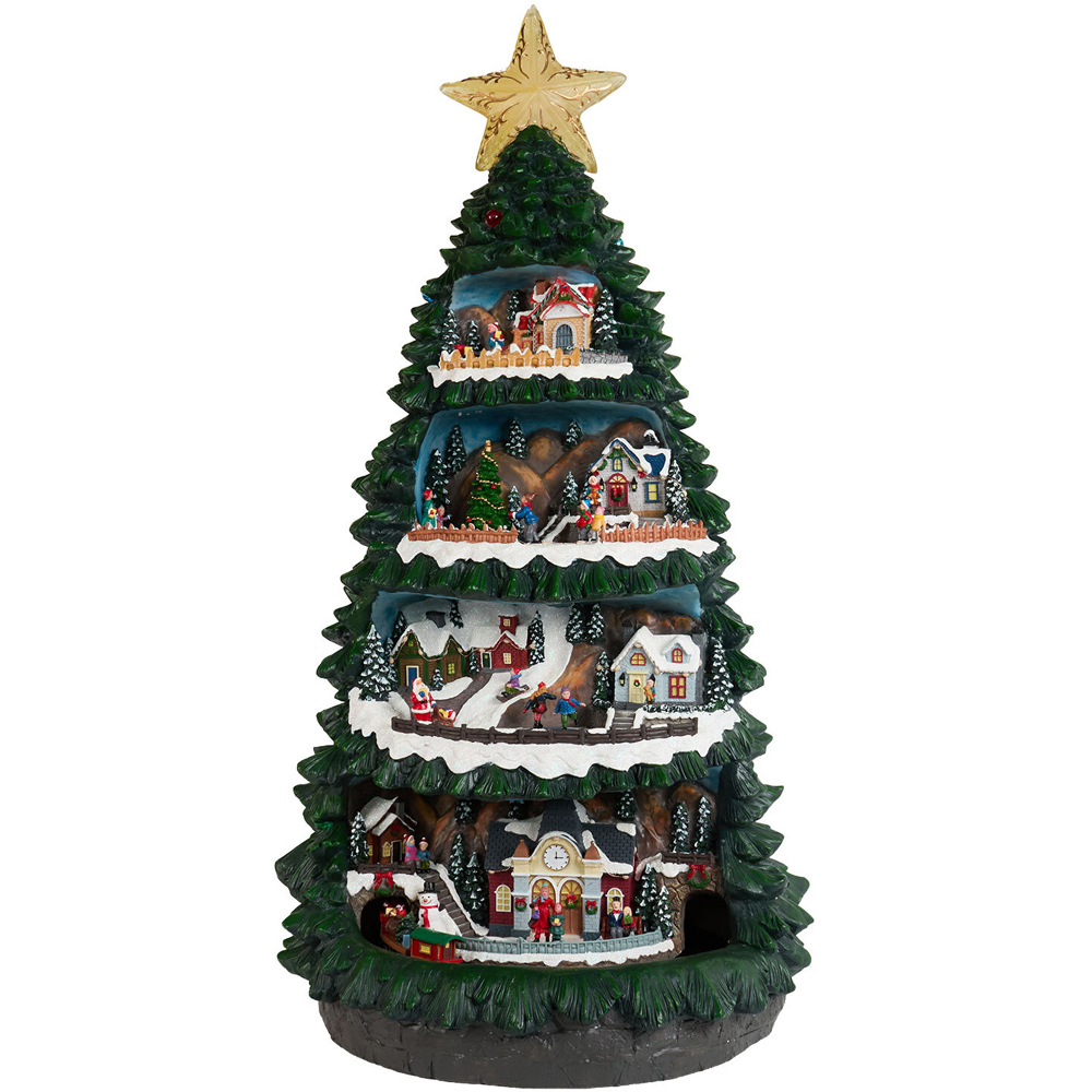 XL Christmas Tree Town Model - Green Image 1