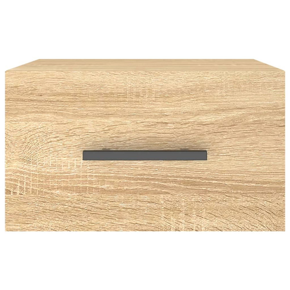 vidaXL Singe Drawer Sonoma Oak Wall Mounted Bedside Table Image 5