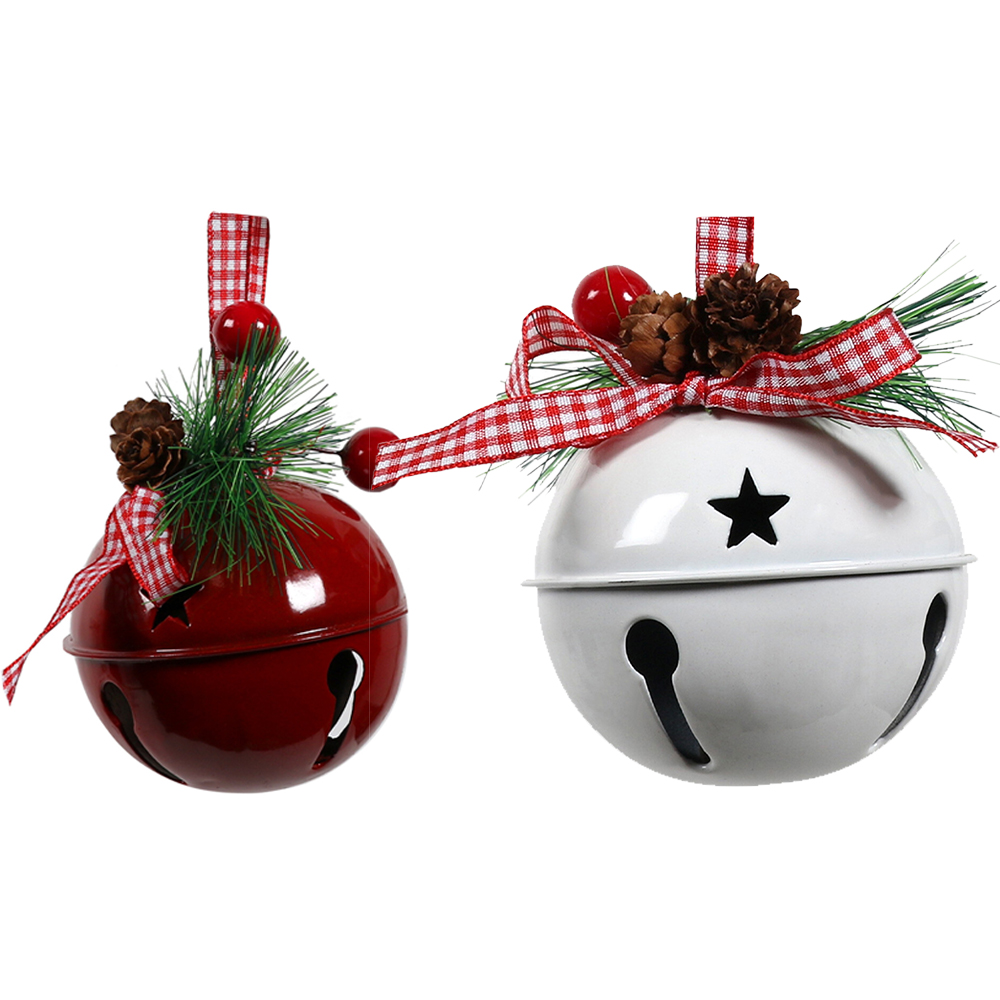 Single Candy Cane Lane Floristry Bell Ornament in Assorted styles Image 1
