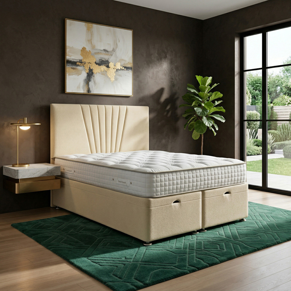 DS Living Vesper King Size Cream Ottoman Bed Image 5