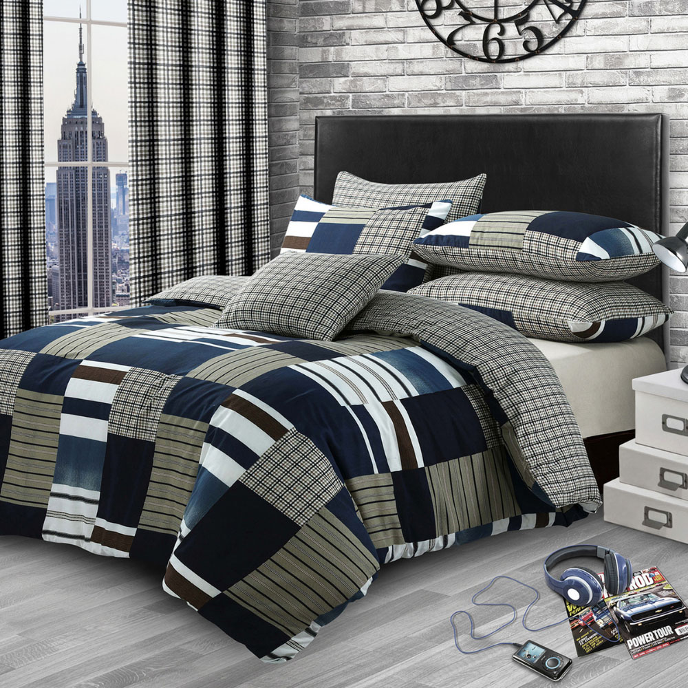 Velosso Single Denim Patchwork Duvet Set Image 1