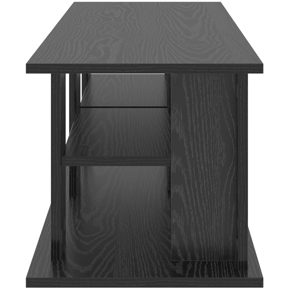 vidaXL 4 Shelf Black Oak TV Stand Image 6