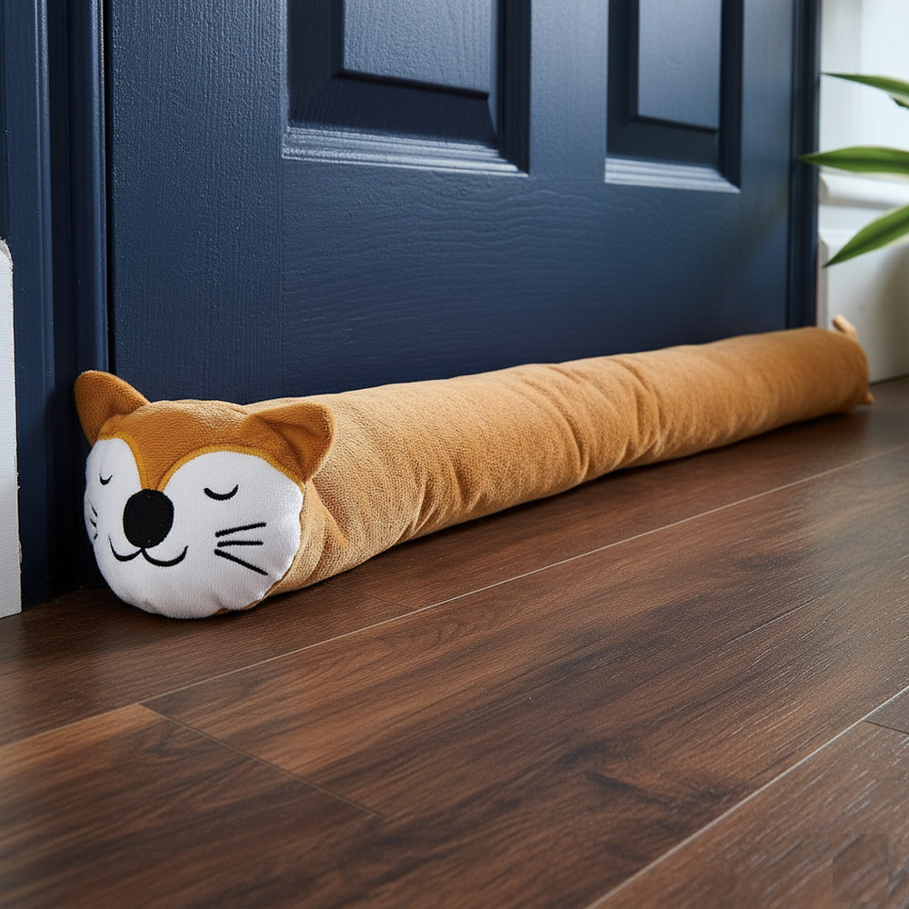 Avilo Curled Sleepy Cat Soft Draught Excluder Image 2