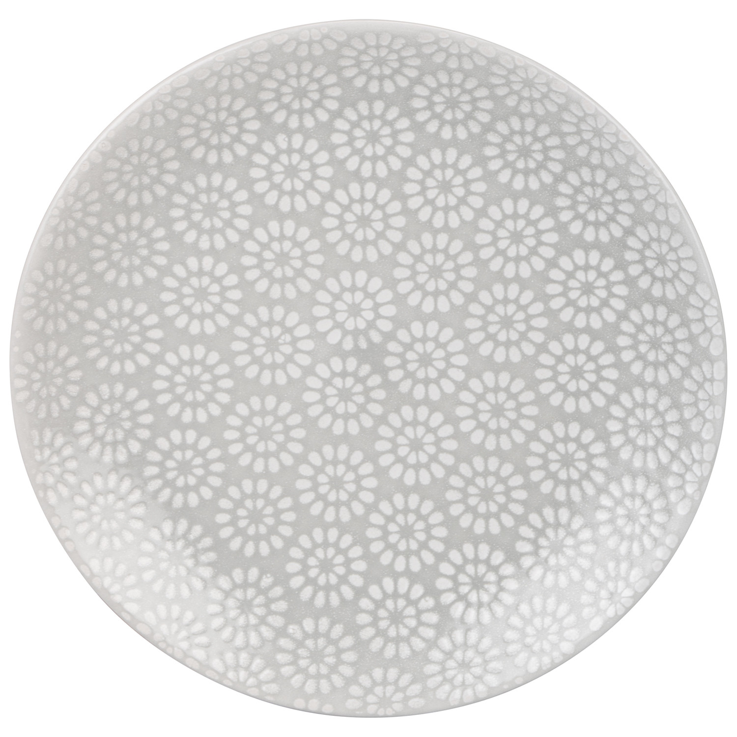 Grey Geometric Blossom Side Plate Image