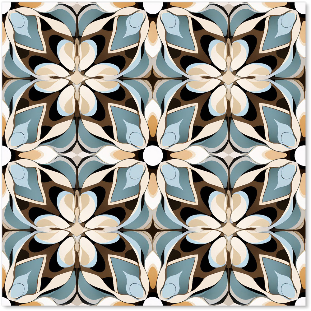 Warren Reed Designer Beige and Brown Abstract Pattern Glass Kitchen Splashback 60 x 60cm Image 2