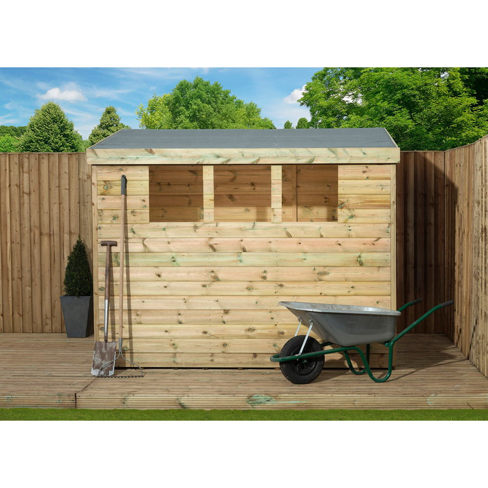 Empire Sheds 3000 7 x 5ft Tongue and Groove Wooden Pent Garden Shed Image 4