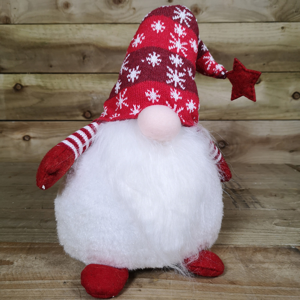 Samuel Alexander Red and White Snowflake Hat Sitting Gonk Christmas Decoration 55cm Image 7