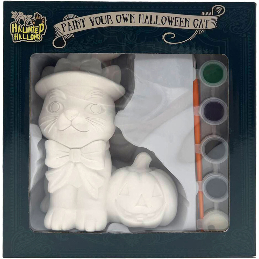 Paint Your Own Halloween Cat Kit White Image 1