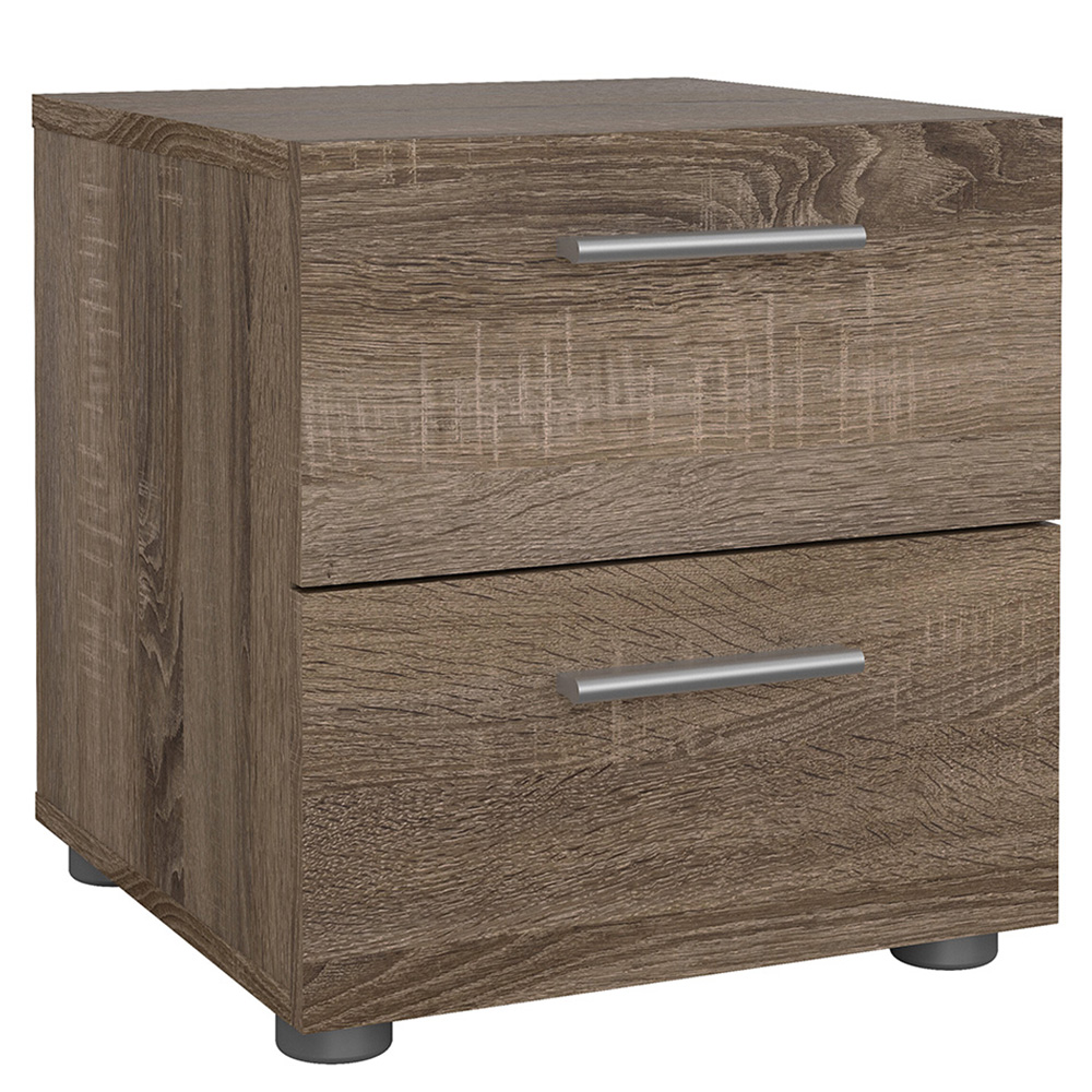 Florence 2 Drawer Truffle Oak Bedside Table Image 2