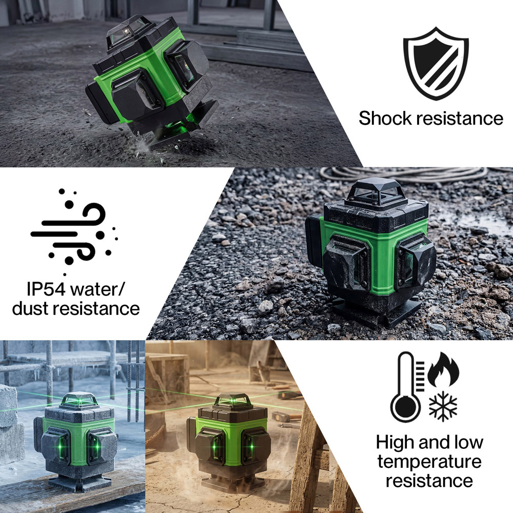 Traderight HW0308-UK 4D Green Cross Line Self-Levelling Laser with Tripod and Accessories Image 7