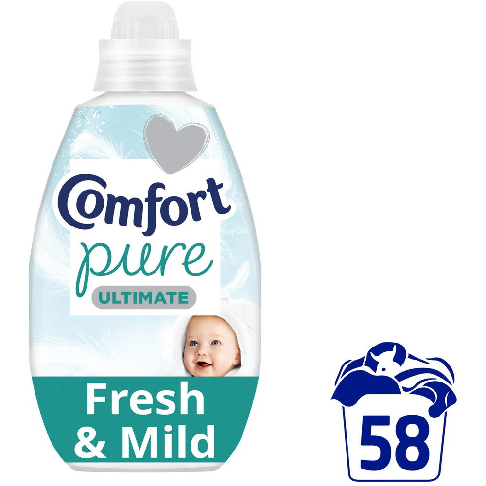 Comfort Pure Ultimate Fresh and Mild Ultra Concentrated Fabric Conditioner 58 Washes 870ml 3 Pack Image 2