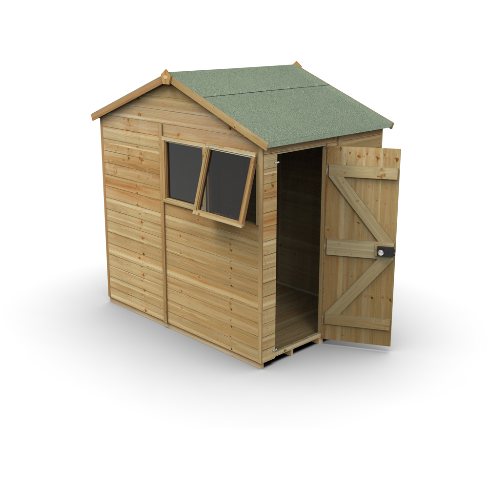Forest Garden Timberdale 5 x 7ft Single Opening Reverse Apex Garden Shed Image 3