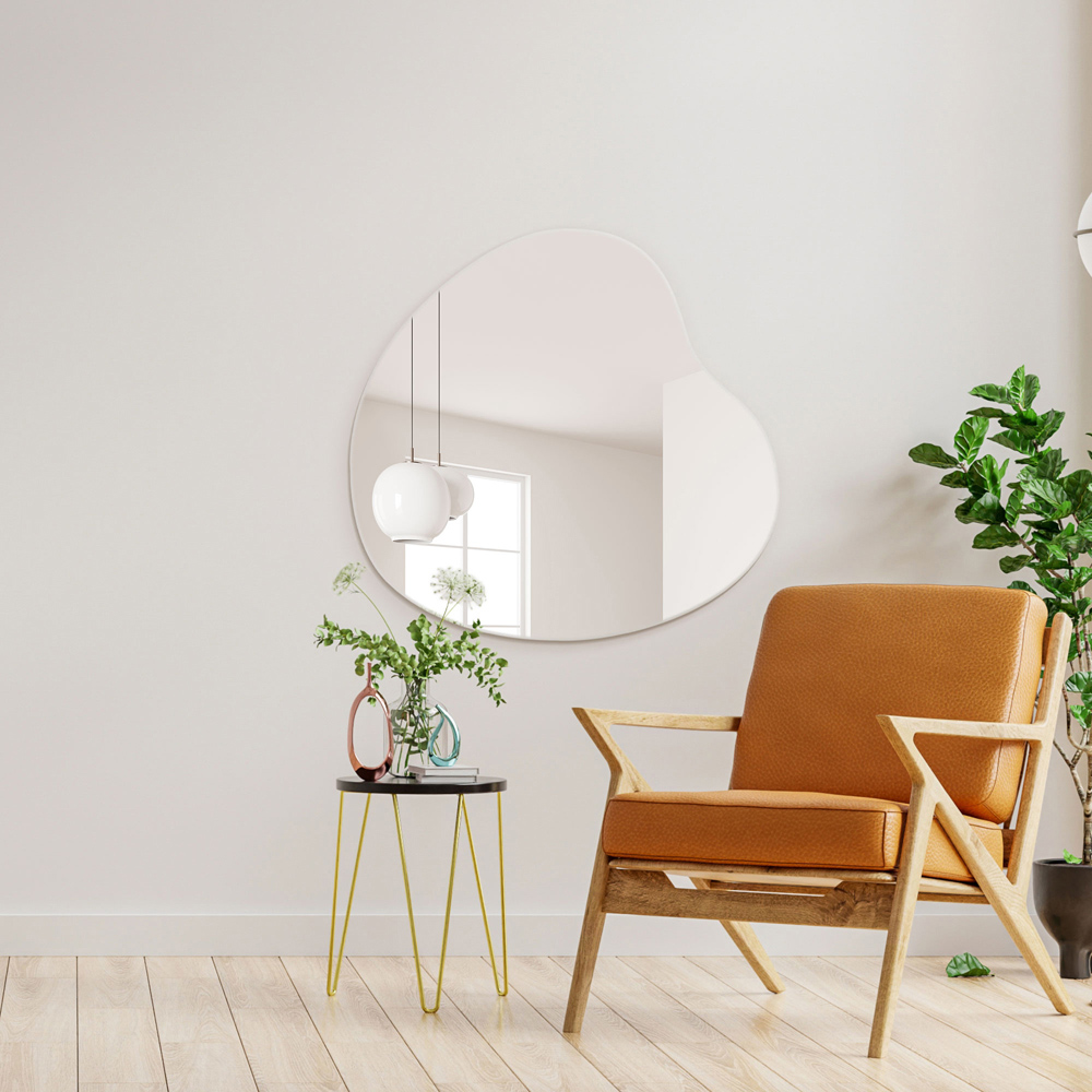 MirrorOutlet The Lapillus Frameless Pebble Wall Mirror 120 x 100cm Image 6
