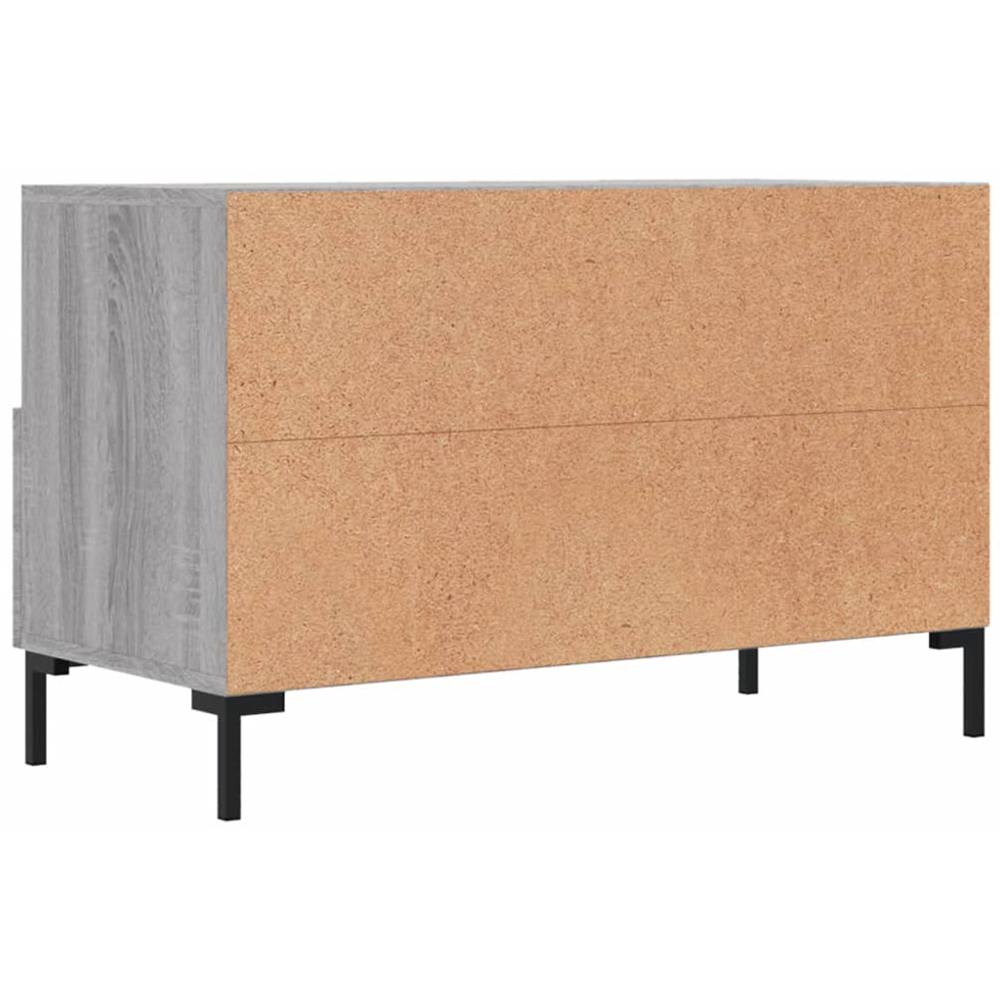 vidaXL 2 Drawer 2 Shelf Grey Sonoma TV Cabinet Image 6