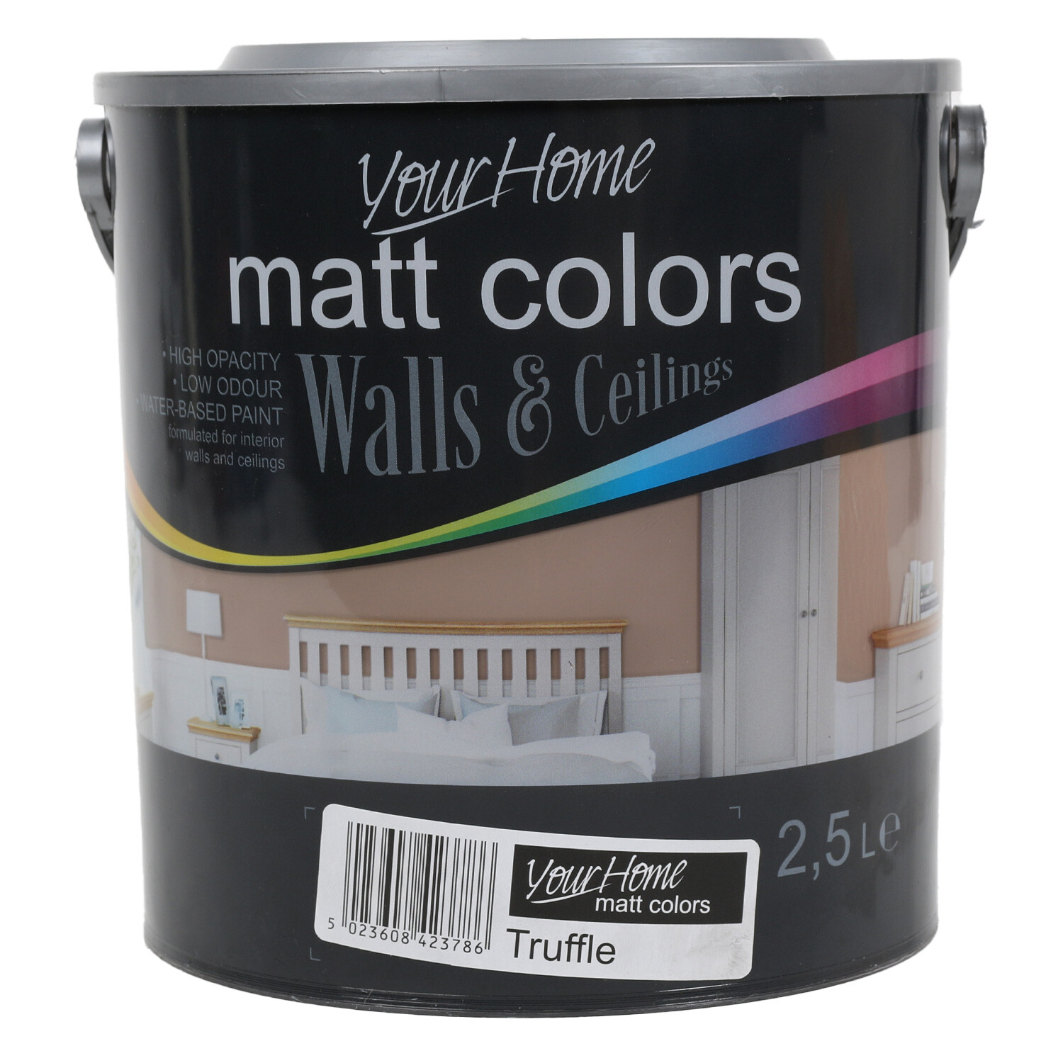 Your Home Walls & Ceilings Truffle Matt Emulsion Paint 2.5L Image 1
