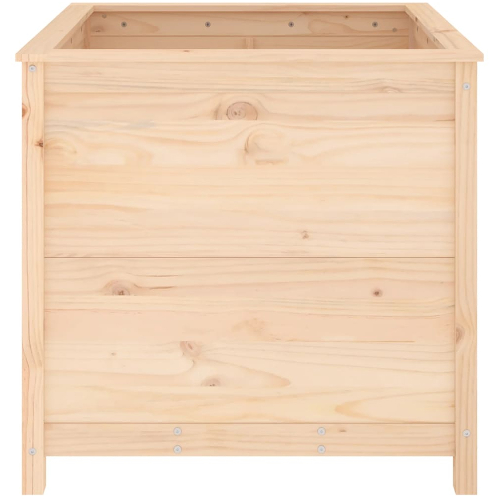 vidaXL Natural Solid Pine Wood Garden Planter 82.5 x 82.5 x 78cm Image 4