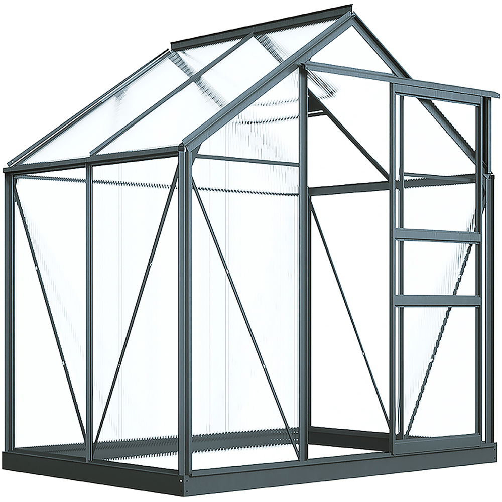 Garden Gear Grey 6.2 x 4.3ft Greenhouse Image 1