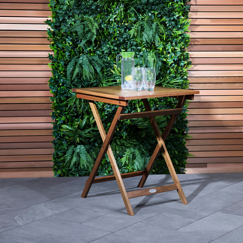 Charles Bentley Eucalyptus 2 Seater Square Folding Bistro Table Image 9