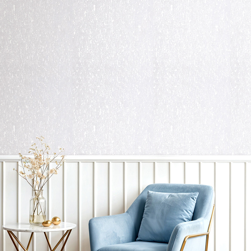 Living and Home Stone-Inspired Rectangle 3D Embossed White Non-Pasted Wallpaper Image 2