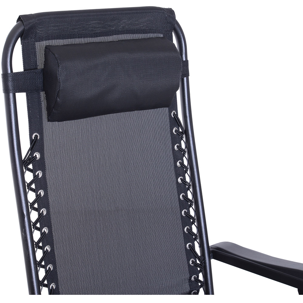 Outsunny Texteline Black Zero Gravity Rocking Recliner Chair Image 3