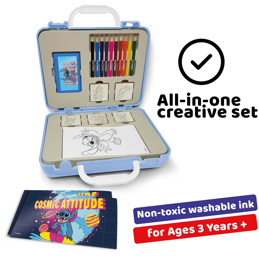 Multiprint Disney Stitch Kids Travel Colouring and Stamp Set Image 3