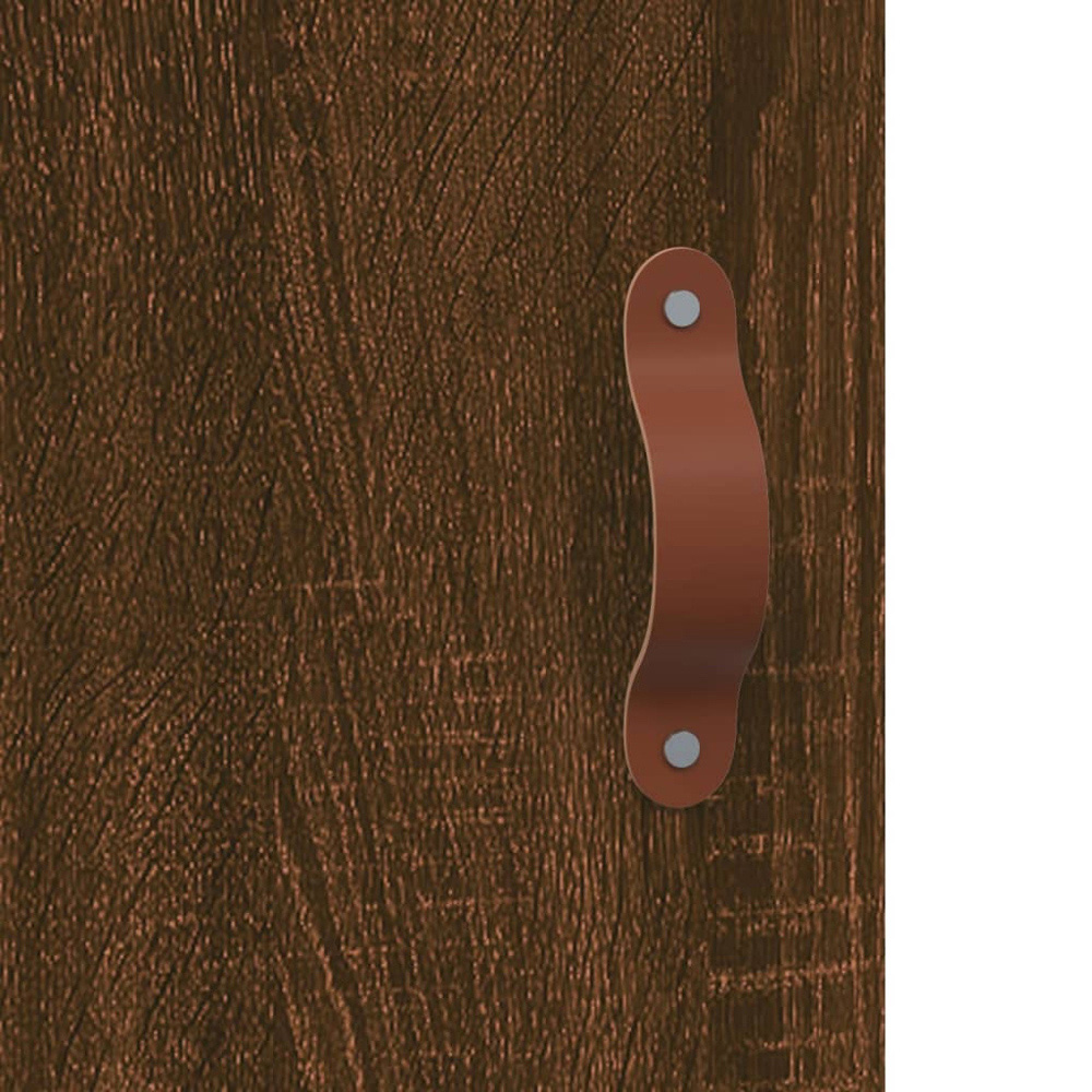 vidaXL Single Door Brown Oak Sideboard Image 9