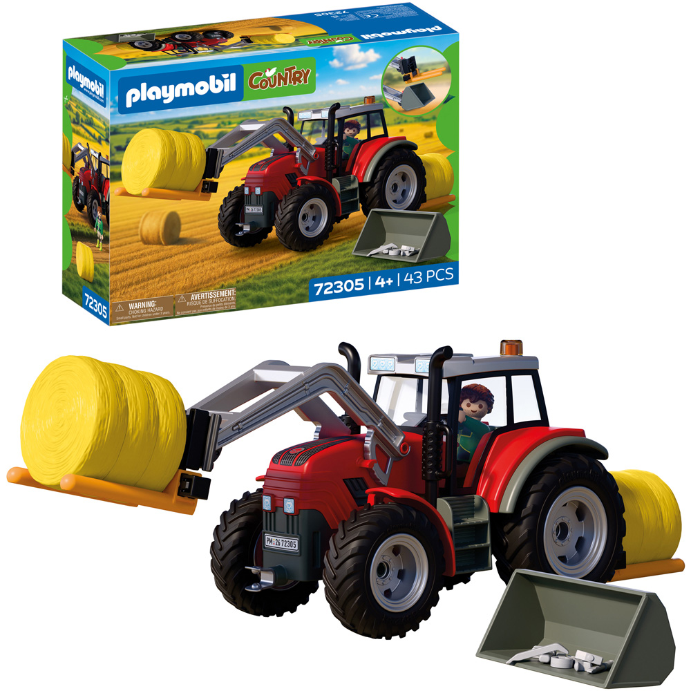 Playmobil Large Tractor with Hay Bales Playset Image 3