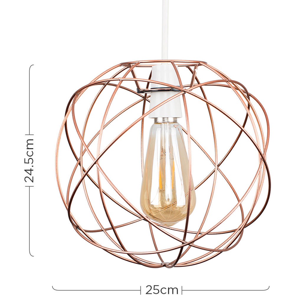 ValueLights Rutherford Atom Copper Painted Pendant Lamp Shade Image 6