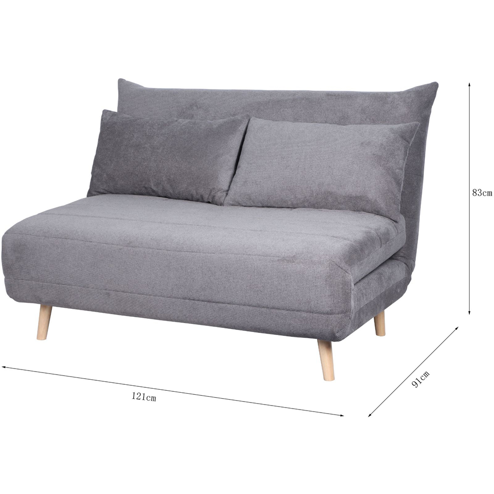 Home Source Lorena Double Grey Sofa Bed Image 9