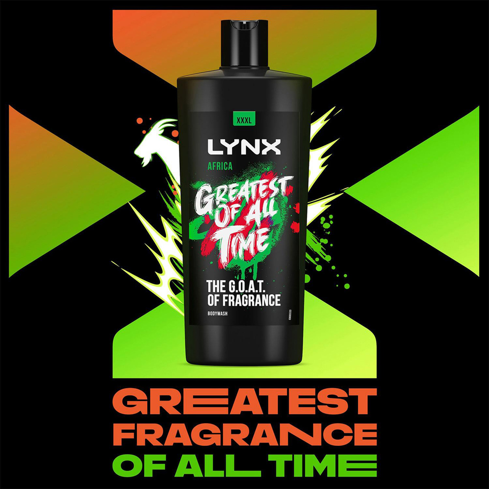 Lynx Africa G.O.A.T 12H Refreshing XXXL Fragrance Shower Gel 700ml 12 Pack Image 4