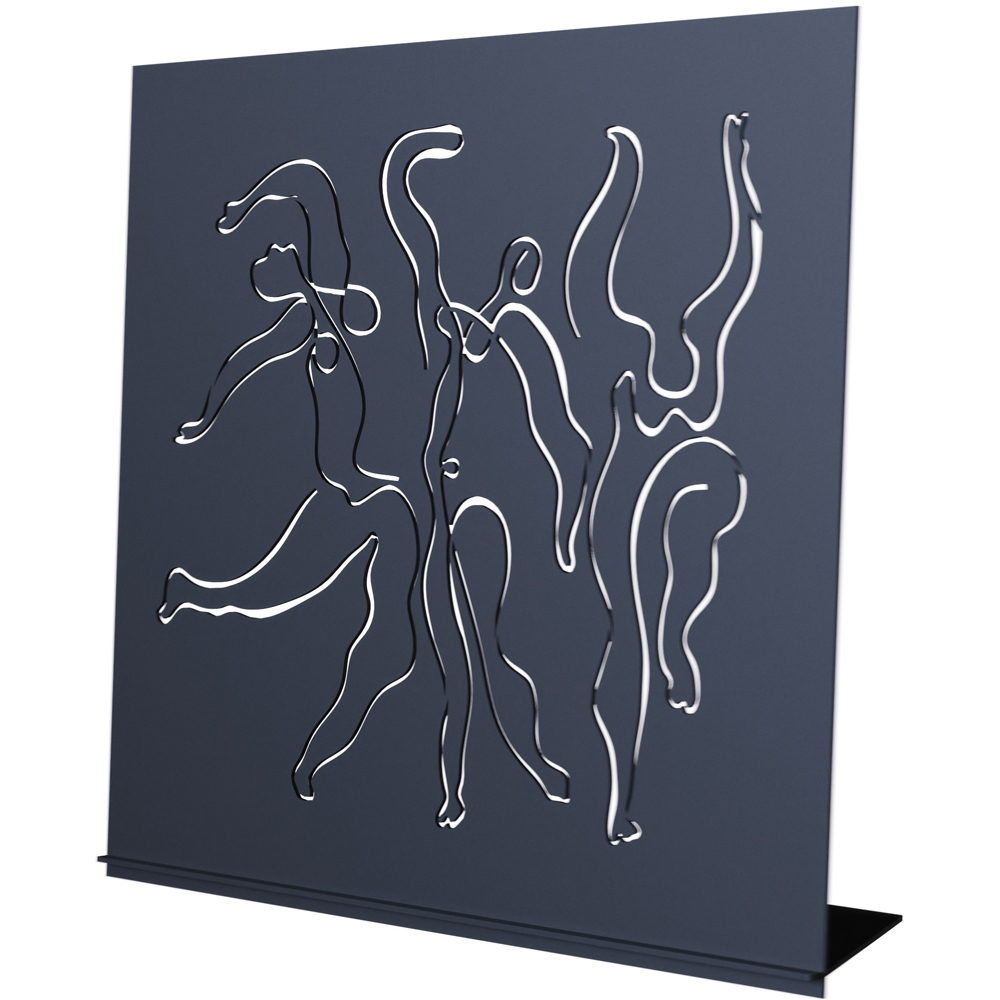 Decortie Black Dancing Ladies Modern Metal Art Ornament Image 1