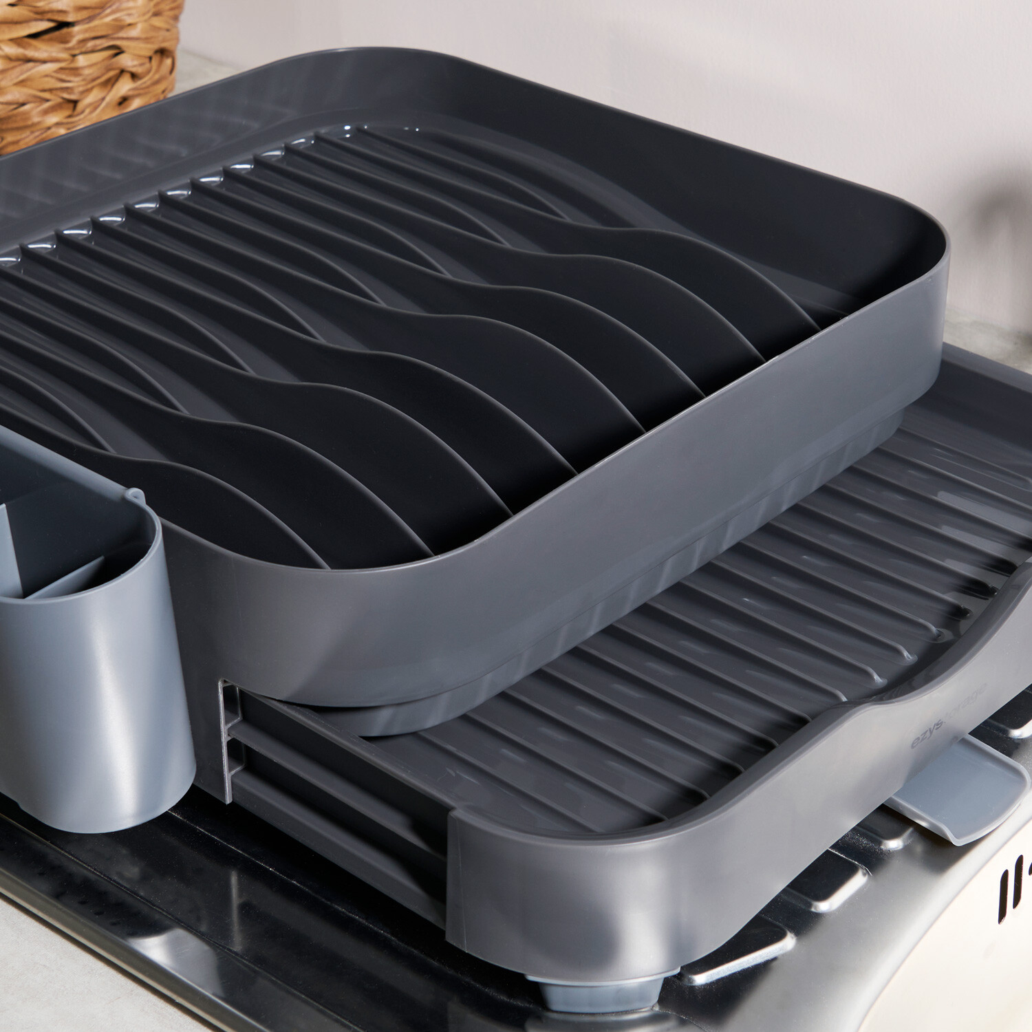 Kitchen Master Expanding Dish Rack Grey Image 8